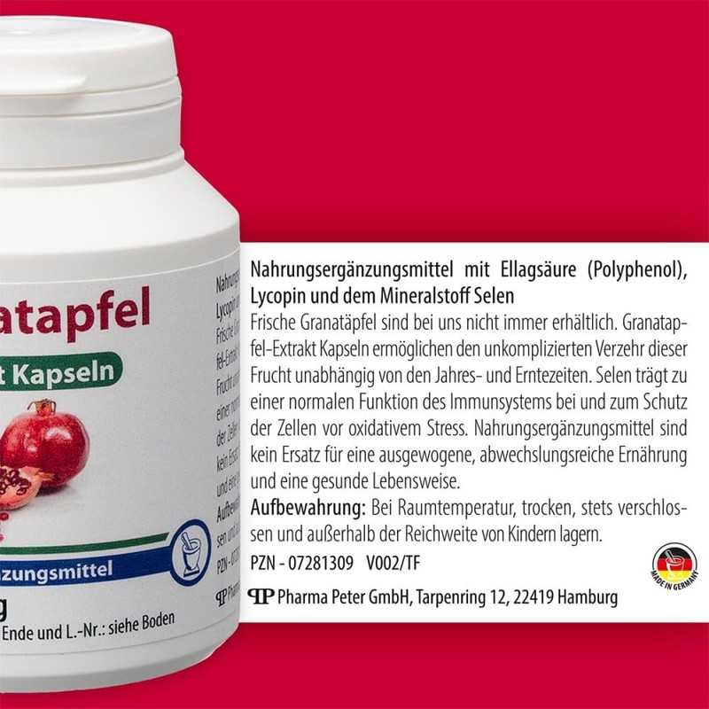 Pharma Peter Pomegranate Extract Capsules 90 Pieces 90 Capsules