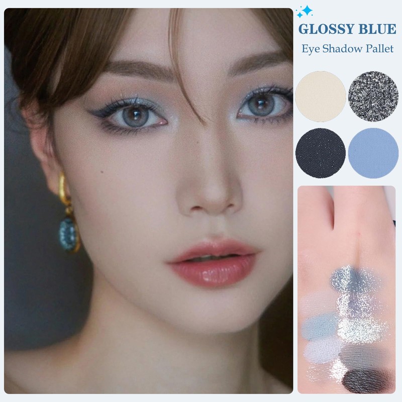 Eyeshadow Palettes, Matte Blue Eye Shadow Pallets For Women, Highly