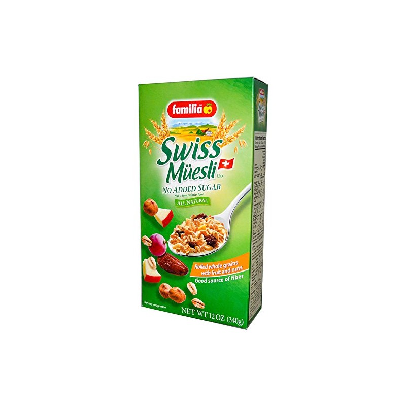 Familia, Swiss Muesli No Added Sugar, Rolled Whole Grains with