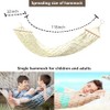 Cotton Rope Hammocks with Wood Spreader,Traditional Hand Woven Children Hammock