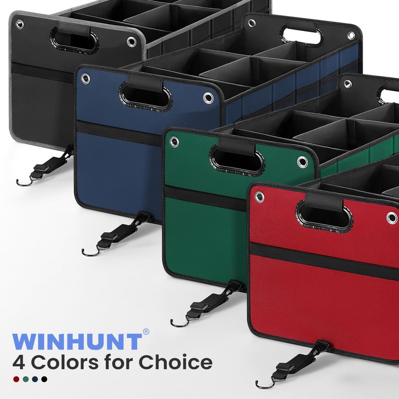 WINHUNT Car Trunk Organizer, Car Storage Organizer, Collapsible Multi Compartment