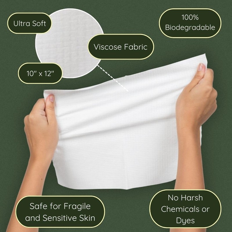 Merbeau Mervo Clean Facial Towels for Sensitive Skin 100% USDA