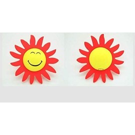 Rote Sonnenblume Auto Antenne Toppers Pilot Antenne Ball Antennenaufsatz sehr praktisch und beliebt