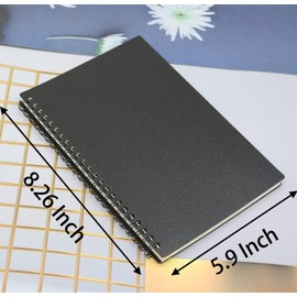 Yansanido Spiral Notebook, 8 Pcs A5 Thick Plastic Hardcover 7mm College Ruled 8 Color 80 Sheets -160 Pages Journals for Study, Work, Travel and Notes (A5, 8 Pcs 8 Color)