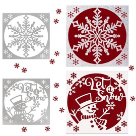 2 Sets Christmas Cutting Dies Snowflakes Snowman Die Cuts Embossing Machine Template Stencil Cut Dies for Christmas Card Making DIY Scrapbooking Craft Cards Photo Album Christmas Gifts Decor