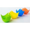 Hatrigo Silicone Egg Poaching Cups with Built-in Ring Standers for