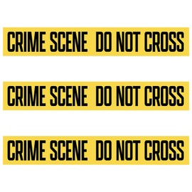 Fun Express 244" x 4 1/2" Bright Yellow Crime Scene Caution Tape Plastic Roll