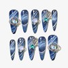 Sun&Beam Nails Handmade Nail Tip, Long Point Nail, Shiroiro, Aoi,