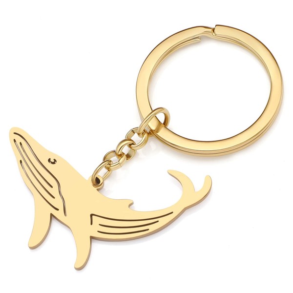 RAIDIN Stainless Steel Gold Silver Plated Cute Ocean Animal Key