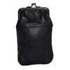 Leatherboss Cigratte Case Holder with Clasp Closure - Black -