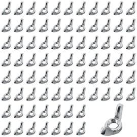 Pack of 80 Wing Nuts M8 Stainless Steel Wing Nuts Wing Nuts Stainless Steel Wing Nut M8 Universal Use Wing Nut Silver Galvanised Wing Nut Butterfly Nut for Systems DIY Tools Silver