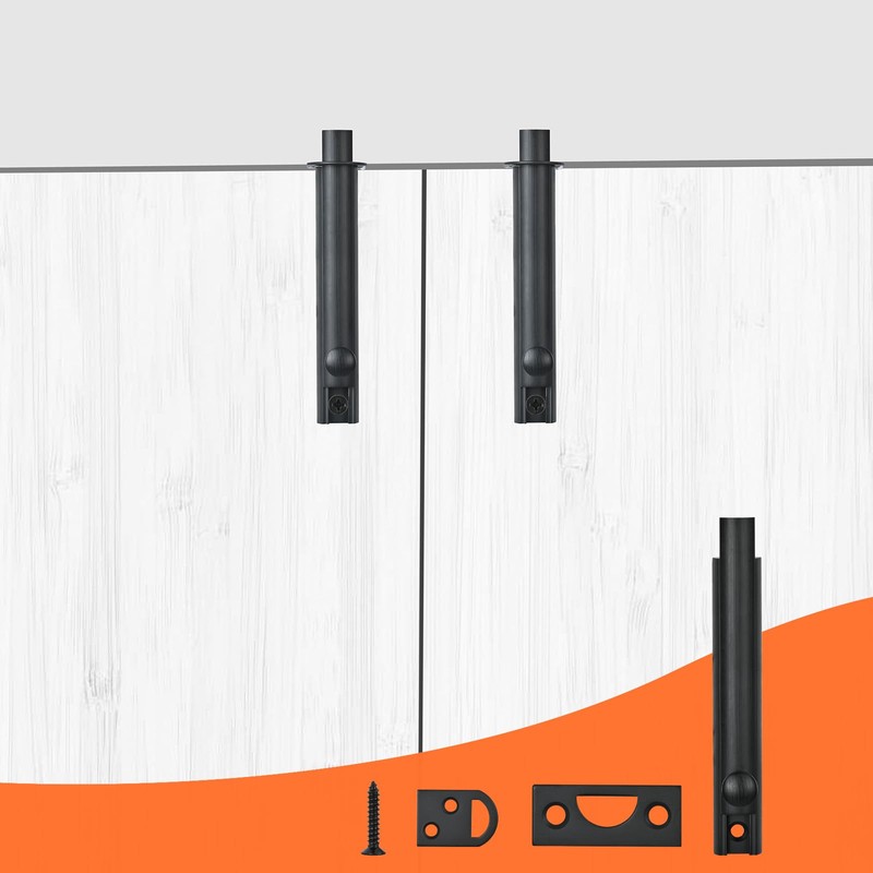 KOVOSCH Solid Brass Surface Bolt 4 Inch, Heavy Duty Concealed