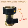 HQMPC Heavy Duty Brass Shut Off Valve Garden Hose Shut