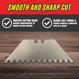 Rapid Edge Quick-Change Utility Knife, Heavy-duty Razor Knife with String Cutter and Blade Compartment, Includes Extra Utility Knife Blades, Made of Die-Cast Alloy Steel, 12-Pack