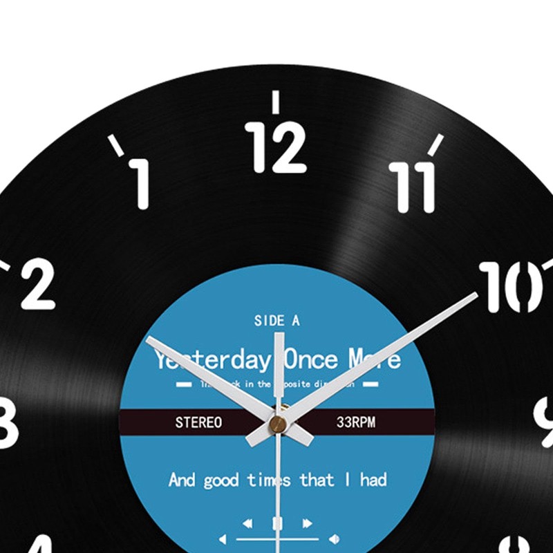 Fenteer Backwards Clock 12" Round Creative Arabia Numbers Decorative Clock