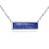 CRMAD Bar Lapis Lazuli Urn Necklace Sterling Sliver Cremation Jewelry