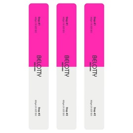 Bellotti 3-way glass bead polish nail shiner optical file, 3 pieces, pink / 벨로티 3way 유리알 광택 네일 샤이너 광파일, 3개, 핑크