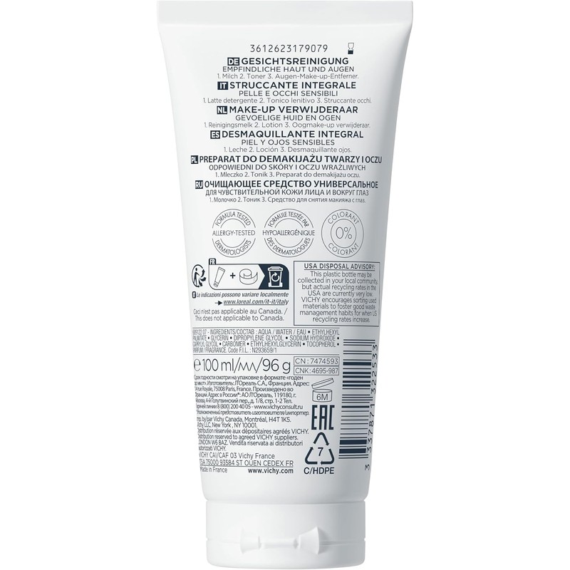 Vichy Purete thermale desmaquillante 3 en 1 N/A