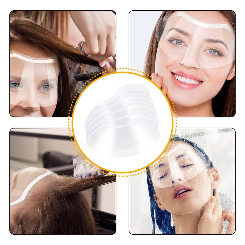 50-Pack Disposable Shampoo Eye Shields, Clear Protective Face Visors for