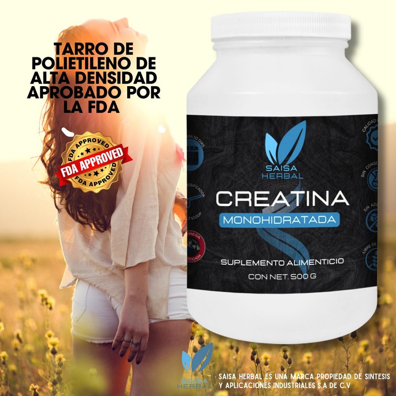 Creatina Monohidratada Alta Pureza y Alta absorción con 500 g