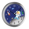 CreaDesign Children's Radio-Controlled Wall Clock with Name, Children's Room Radio-Controlled