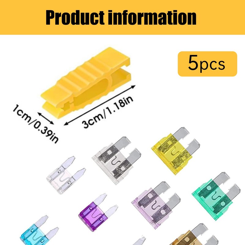 Car Fuse Puller, 5 Pieces, Yellow, Copper, Ceramic, Stainless Steel