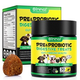 Probiotics Chews for Dogs,Pre & Digestive and Immunity Treats for Dog,Support Gut Health, Seasonal Allergies,Itchy Skin,Dog Soft Supplement for Pet Immune System for All Type Dogs (Duck Flavor, 30Pcs)
