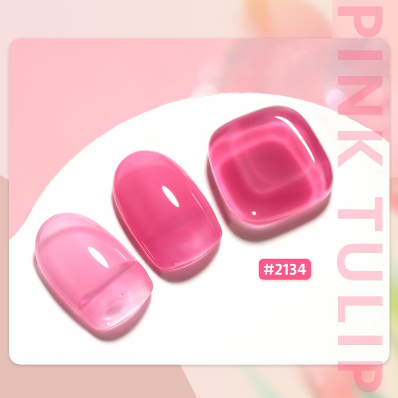 GAOY Jelly Gel Nail Polish, 16ml Sheer Pink Translucent Soak