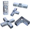 2 Pcs 1" x 1" 2 Way End Rails Square