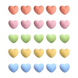 Heart Refrigerator Magnets 25 Pieces,Love Magnetic Stickers for Fridge,3D Shaped Decorative Decor for Office Locker Whiteboard Kitchen Home (Colorful Heart)