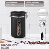 Coffee Canisters with Window,Scoop and Airtight Lid Stainless Steel Kitchen