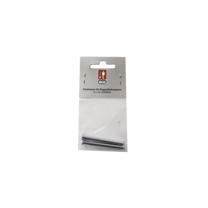 Idealspaten 65030031 Handle Rivets for All Spades of Steel, Silver,