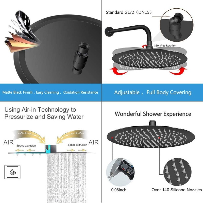 NearMoon Rain Shower Head, Ultra-Thin Design-Pressure Boosting, Awesome Some Experience,
