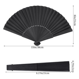 Yolyoo Pack of 3 Hand Fans, Foldable Fans, Silk Hand Fans, Wedding Fans, Decoration Folding Fans, Chinese Hand Fan for Men, Women, Wedding Party Gifts, Decoration (3)