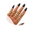 KISS WIFE Gold Knuckle Rings Set for Women, Dainty Simple