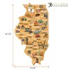 Totally Bamboo Illinois State Shaped Cutting Board and Charcuterie Serving
