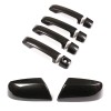 autotrim000 For 2007-21 Toyota Tundra Carbon Fiber Door Handle COVERS+Mirrors