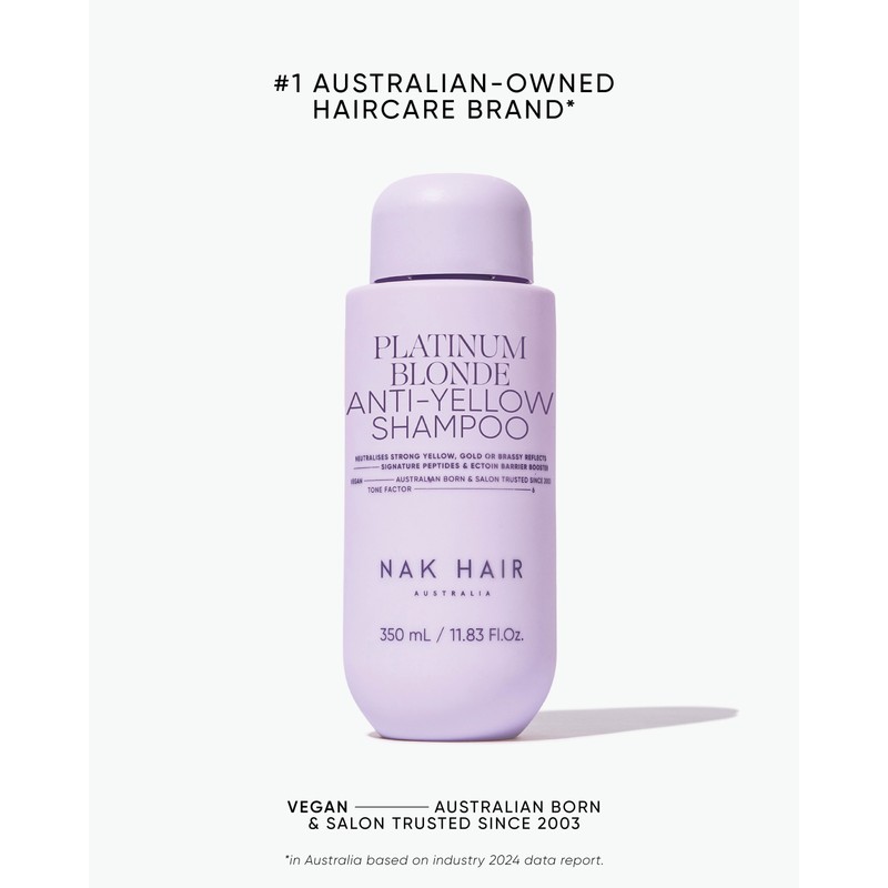NAK Hair Platinum Blonde Anti-Yellow Shampoo 350ml