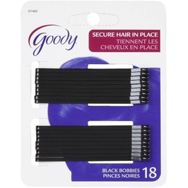 Goody Styling Essentials Bobby Pins, Black, 2.5 Inches 18 ea (Pack of 4)