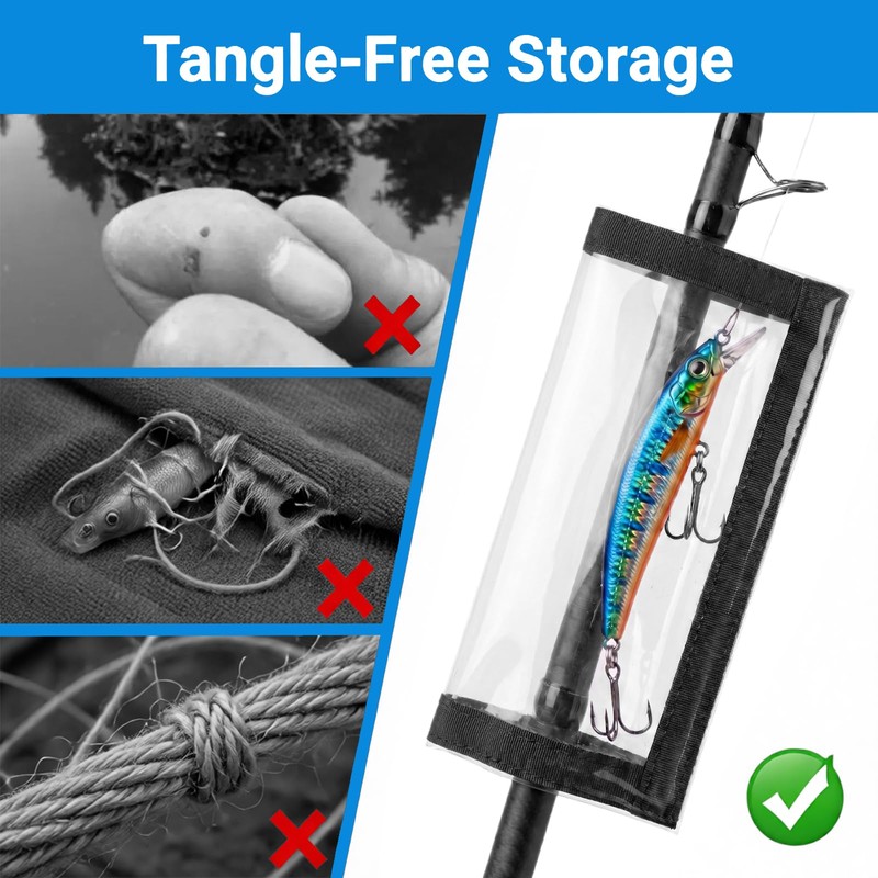 Fishing Lure Wraps 6Pcs-Clear PVC Durable for Lure Covers for