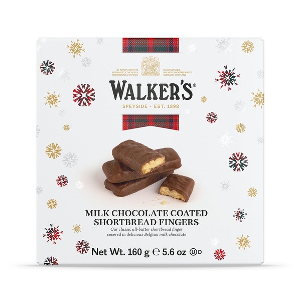 Walker’s Milk Chocolate Coated Shortbread Fingers - 8-Count Christmas Cookie