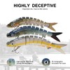 NATVIC Fishing Lure bass Lure, 3D Lifelike Swimbait, Realistic Design