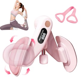 Thigh Master Thigh Exerciser for Women,Non-Slip Silicone Pads Enhanced Resistance Hip and Pelvis Trainer, Inner Thigh Exercise Equipment Kegel Exercise Products for Women Home Gym (Pink)