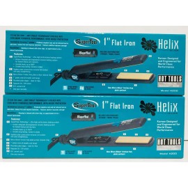 Hot Tools Tourmaline Ceramic TI Ionic Helix 1" Flat Iron MODEL 4200 - Set of 2