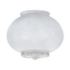 B&P Lamp® 5 Inch Hall White Glass Shade with Clear