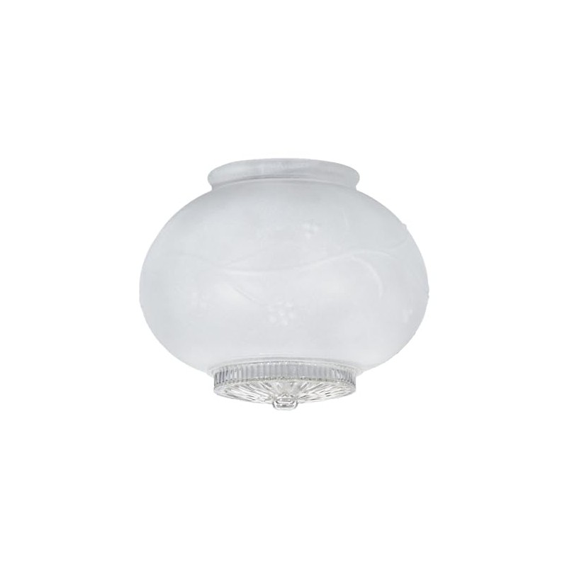 B&P Lamp® 5 Inch Hall White Glass Shade with Clear