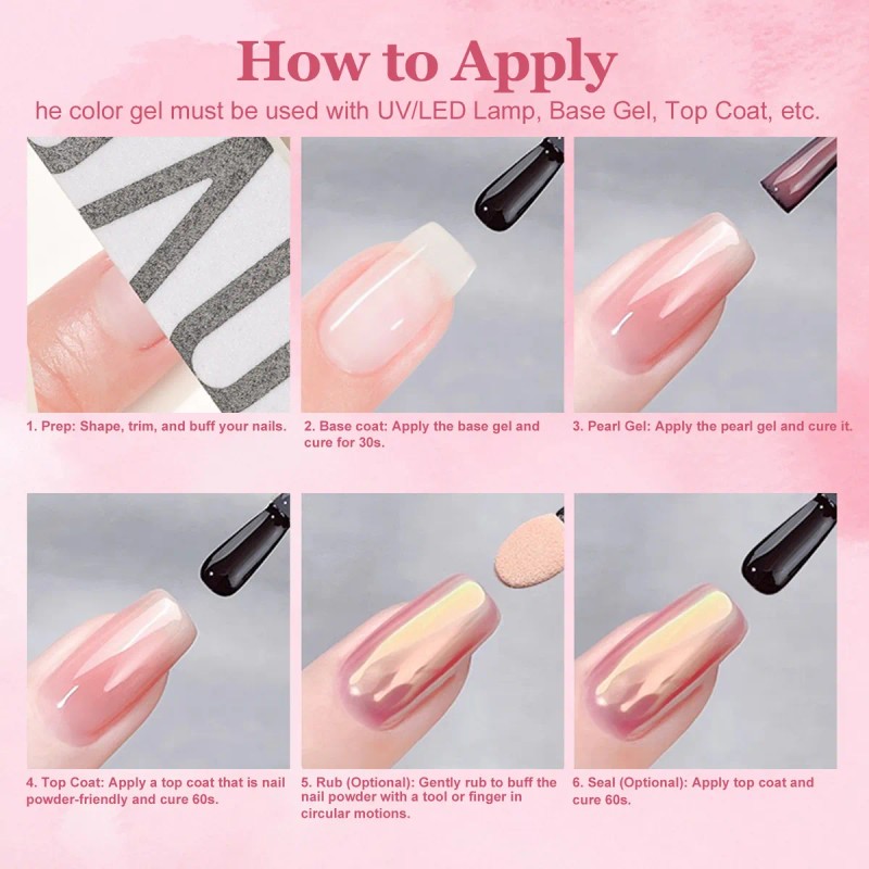Gama De Gel Semipermanente Esmaltes Para Uñas Nude 8pcs 12ml