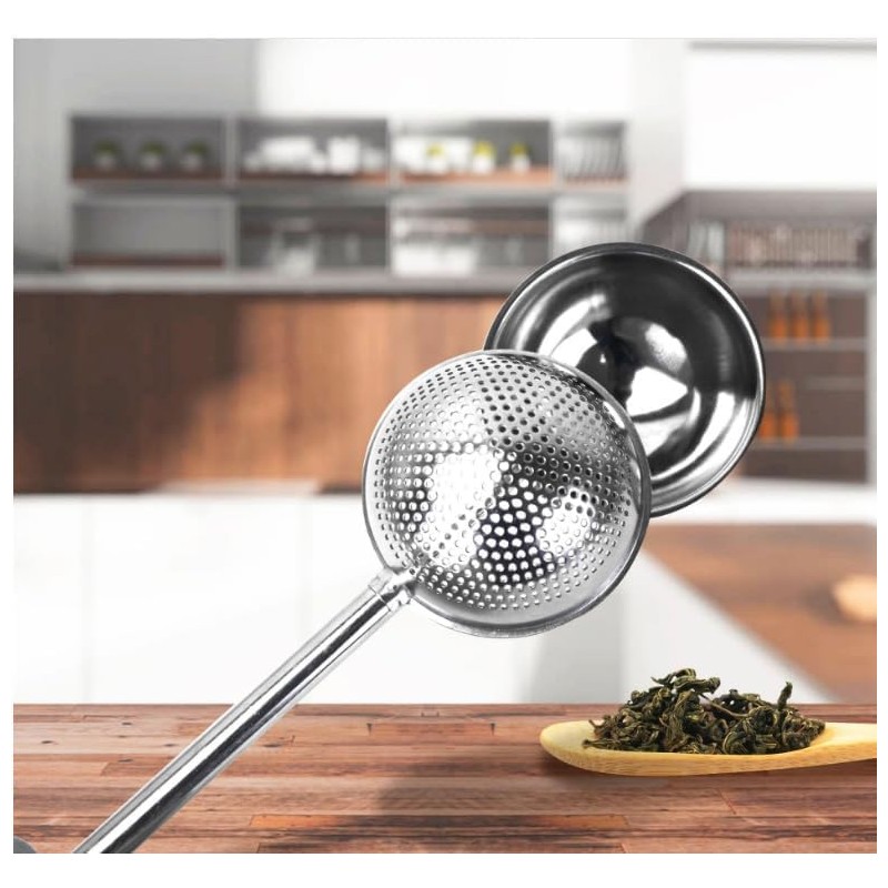 304 Silver Stainless Steel Flour Powder Filter Spoon, Shaker Duster