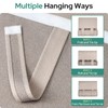 HOMEIDEAS 100% Linen Blackout Sidelight Curtains for Front Door, Side