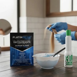 Kit Polvo Decolorante Azul Platinoxide 50g+perox 20vol 135ml